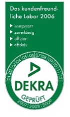 DEKRA Auszeichnung - das kundenfreundliche Labor